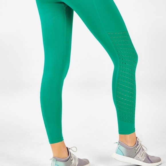 Fabletics Pants - Fabletics Sync High-Waisted Perforated 7/8 Legging